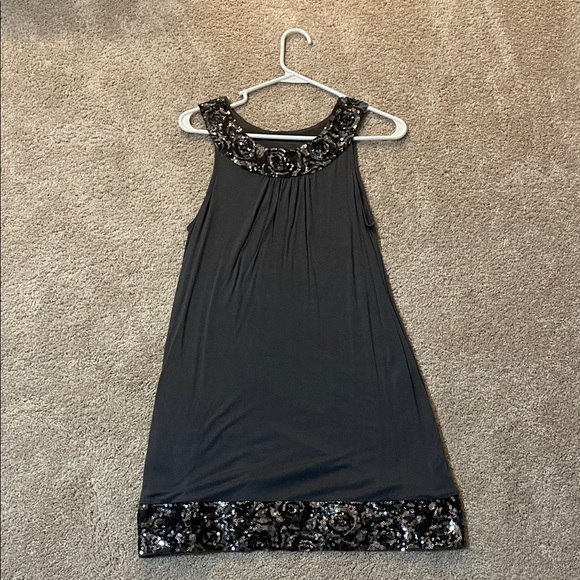 Express Black Sequin Embellished Dress - Picture 1 of 1